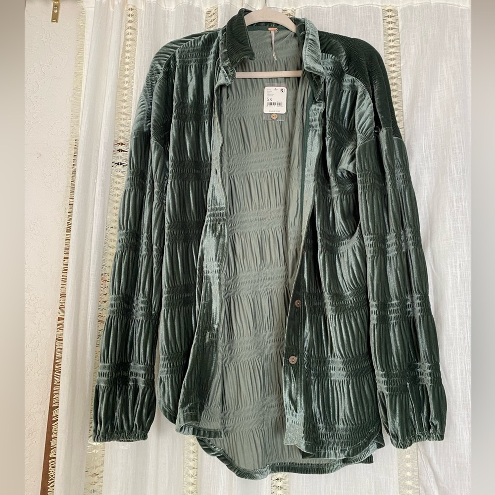 Free people Velvet long sleeve